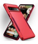 For Google Pixel 7 Pro Pioneer Armor Heavy Duty PC + TPU Phone Case(Red+Rose Red)