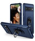 For Google Pixel 7 Pro Ring Kickstand Heavy Duty Shockproof Phone Case(Blue)