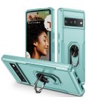 For Google Pixel 7 Pro Ring Kickstand Heavy Duty Shockproof Phone Case(Green)