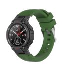For Amazfit T-Rex / T-Rex Pro / Ares Twill Silicone Watch Band(Army Green)