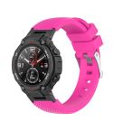 For Amazfit T-Rex / T-Rex Pro / Ares Twill Silicone Watch Band(Rose Red)