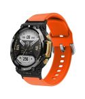 For Amazfit T-Rex 2 Silicone Reverse Buckle Watch Band(Orange)
