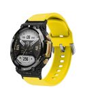 For Amazfit T-Rex 2 Silicone Reverse Buckle Watch Band(Yellow)