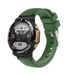 For Amazfit T-Rex 2 Twill Silicone Watch Band(Army Green)