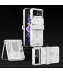 For Samsung Galaxy Z Flip4 GKK Sliding Camshield Magnetic Armor Flip Phone Case(Silver)