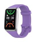 For OPPO Band 2 Solid Color Soft Silicone Watch Band(Purple)