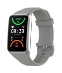 For OPPO Band 2 Solid Color Soft Silicone Watch Band(Grey)