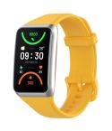 For OPPO Band 2 Solid Color Soft Silicone Watch Band(Yellow)