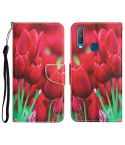 For vivo Y17 / Y12 Colored Drawing Leather Phone Case(Tulips)