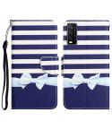 For vivo Y20 / Y12s Colored Drawing Leather Phone Case(Bow Knot)