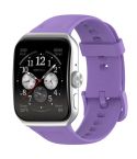 For OPPO Watch 3 Pro Solid Color Soft Silicone Watch Band(Purple)
