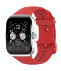 For OPPO Watch 3 Pro Solid Color Soft Silicone Watch Band(Red)
