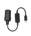3710-03 30cm Type-C 5V to 12V Car Cigarette Lighter Socket Boost Power Adapter Cable