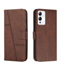 For Infinix Note 12i Stitching Calf Texture Buckle Leather Phone Case(Brown)