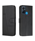 For Infinix Smart 6 Plus Stitching Calf Texture Buckle Leather Phone Case(Black)
