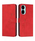 For Tecno Camon 19 Skin Feel Heart Pattern Leather Phone Case(Red)