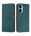 For Tecno Camon 19 Skin Feel Heart Pattern Leather Phone Case(Green)