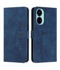 For Tecno Camon 19 Pro 5G Skin Feel Heart Pattern Leather Phone Case(Blue)