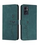 For Infinix Hot 12 Skin Feel Heart Pattern Leather Phone Case(Green)
