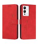 For Infinix Note 12/12 Pro Skin Feel Heart Pattern Leather Phone Case(Red)