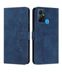 For Infinix Smart 6 Plus India Skin Feel Heart Pattern Leather Phone Case(Blue)