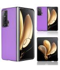 For Honor Magic V Plain Skin Litchi Texture Phone Case(Purple)
