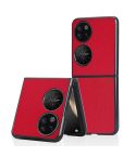 For Huawei P50 Pocket Plain Skin Litchi Texture Phone Case(Red)