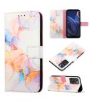 For ZTE Blade A72 PT003 Marble Pattern Flip Leather Phone Case(Marble White)