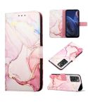 For ZTE Blade A72 PT003 Marble Pattern Flip Leather Phone Case(Rose Gold)