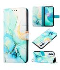 For Infinix Hot 12 Play / 12 Play NFC PT003 Marble Pattern Flip Leather Phone Case(Green)