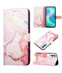 For Infinix Hot 12 Play / 12 Play NFC PT003 Marble Pattern Flip Leather Phone Case(Rose Gold)
