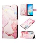 For Infinix Hot 12i X665 PT003 Marble Pattern Flip Leather Phone Case(Rose Gold)