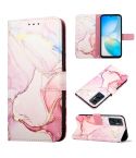 For Infinix Hot 12 X6817 PT003 Marble Pattern Flip Leather Phone Case(Rose Gold)