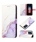 For Infinix Note 12 Pro 5G PT003 Marble Pattern Flip Leather Phone Case(White Purple)