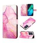 For Infinix Note 12 G96 PT003 Marble Pattern Flip Leather Phone Case(Pink Purple Gold)