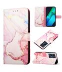 For Infinix Note 12 G96 PT003 Marble Pattern Flip Leather Phone Case(Rose Gold)