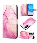 For Tecno Camon 19 PT003 Marble Pattern Flip Leather Phone Case(Pink Purple Gold)