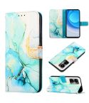 For Tecno Camon 19 PT003 Marble Pattern Flip Leather Phone Case(Green)