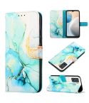 For Tecno Pop 6 PT003 Marble Pattern Flip Leather Phone Case(Green)