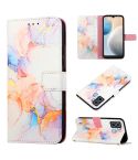 For Tecno Pop 6 PT003 Marble Pattern Flip Leather Phone Case(Marble White)
