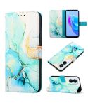 For Tecno Spark 9 Pro / Spark 9T PT003 Marble Pattern Flip Leather Phone Case(Green)