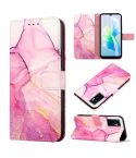 For vivo S10e 5G / V23e 4G & 5G / Y75 4G PT003 Marble Pattern Flip Leather Phone Case(Pink Purple Gold)