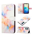 For vivo Y02s PT003 Marble Pattern Flip Leather Phone Case(Marble White)