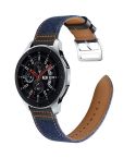 22mm Denim Leather Watch Band(Black A)