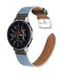 22mm Denim Leather Watch Band(Black B)