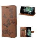 For OnePlus 10T Butterfly Embossed Horizontal Flip Leather Phone Case(Brown)