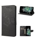 For OnePlus 10T Butterfly Embossed Horizontal Flip Leather Phone Case(Black)