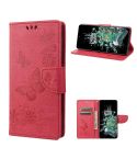 For OnePlus 10T Butterfly Embossed Horizontal Flip Leather Phone Case(Red)