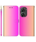 For Asus Zenfone 9 Imitated Mirror Surface Flip Leather Phone Case(Gradient Color)