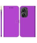 For Asus Zenfone 9 Imitated Mirror Surface Flip Leather Phone Case(Purple)